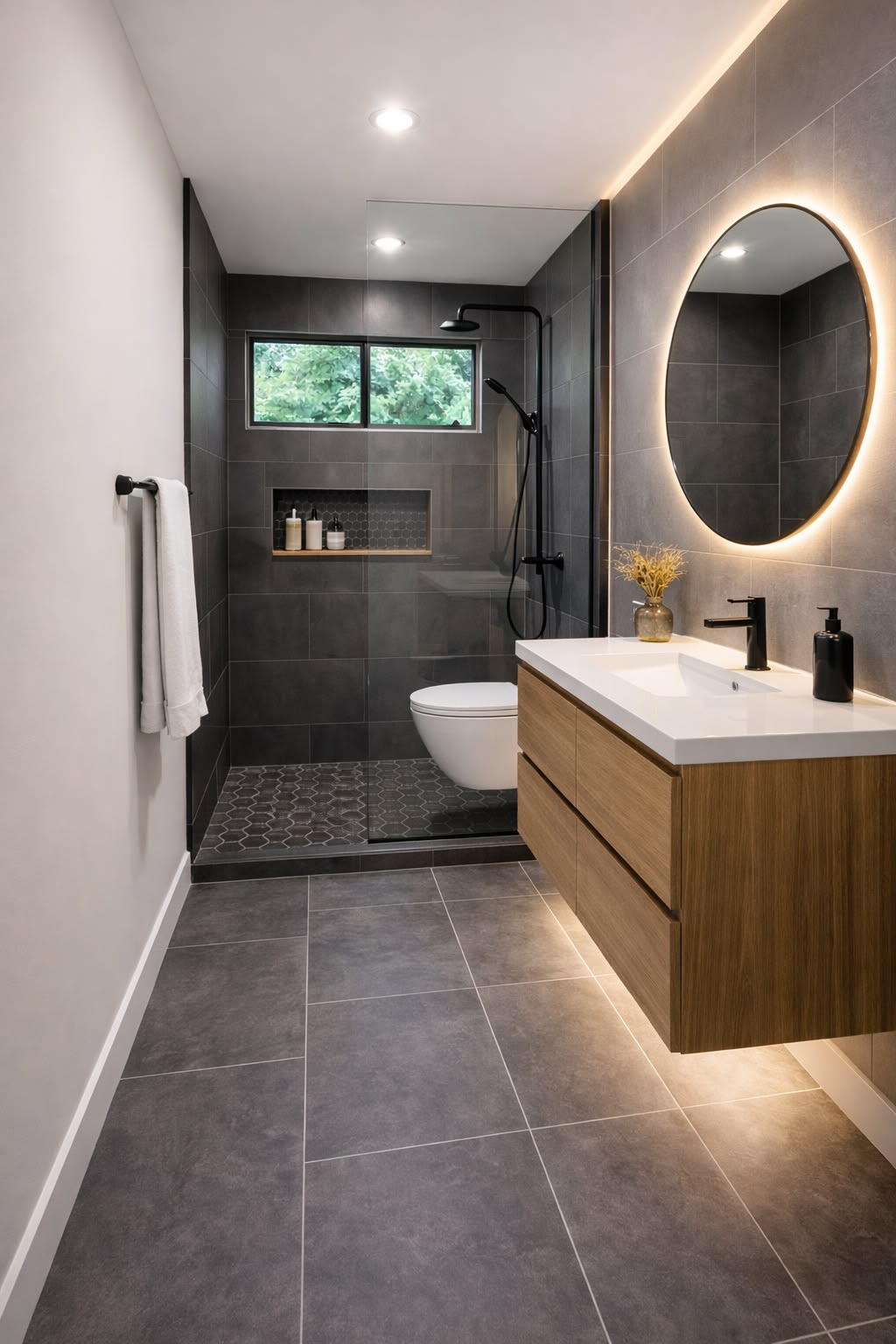 Charcoal Spa Bathroom — Luxury Finishes in Nairobi