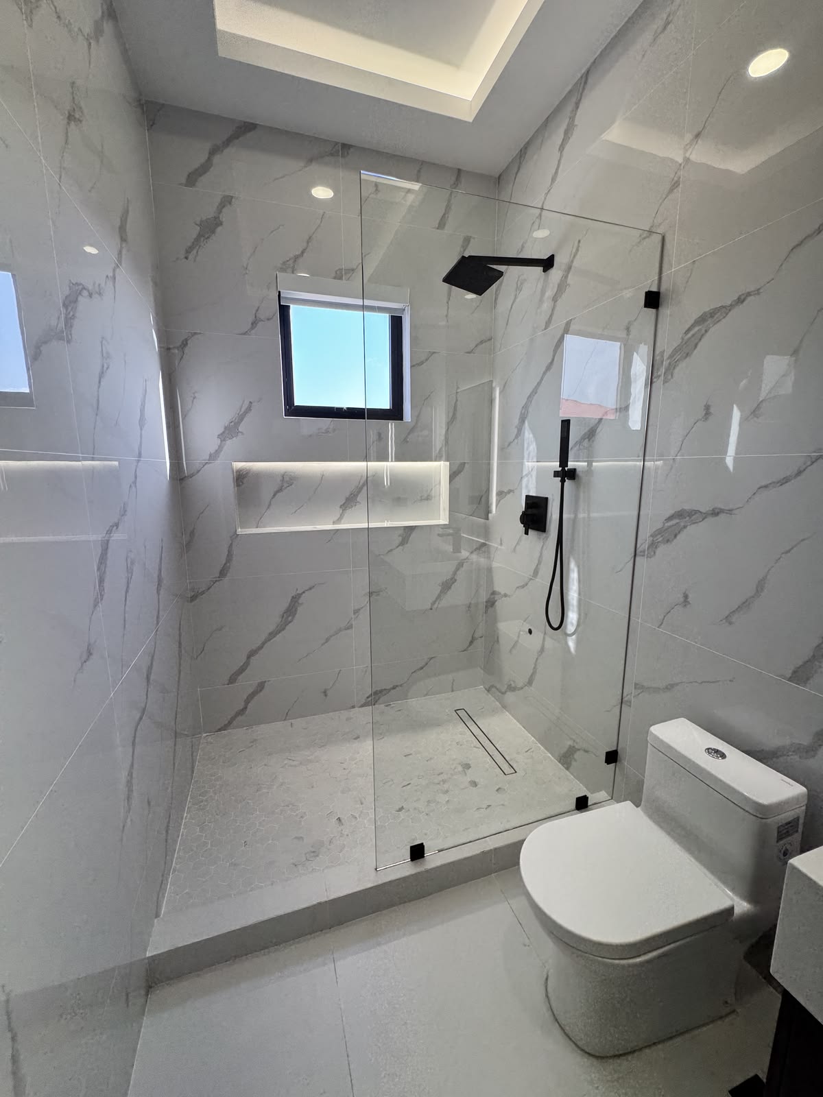 Calacatta Marble Ensuite — Luxury Finishes in Nairobi